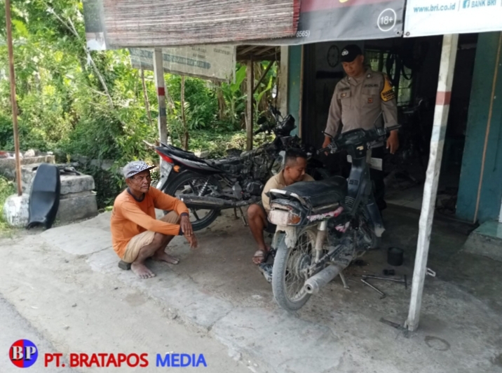 Cegah Penggunaan Knalpot Brong, Polsek Banjarejo Sambangi Bengkel Motor