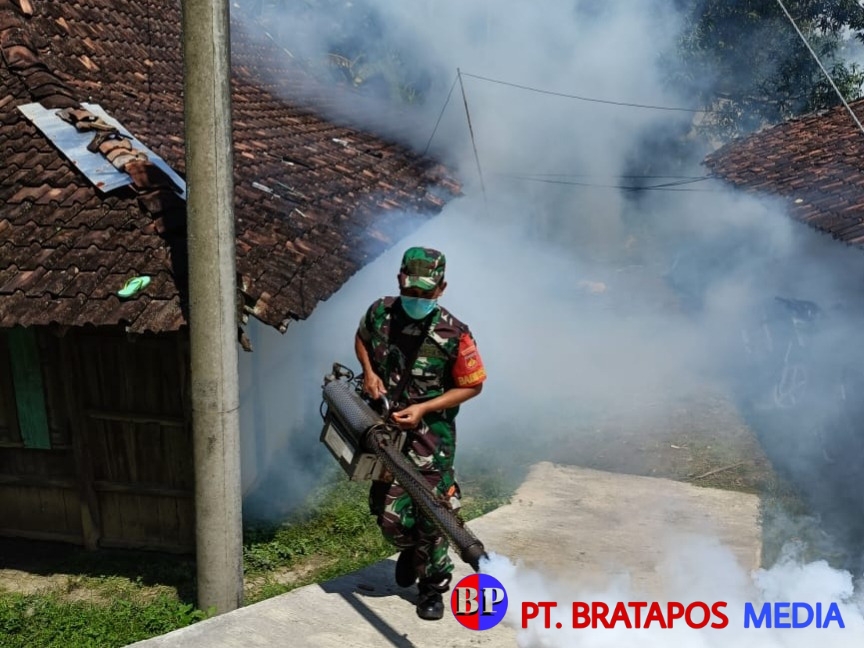 Basmi Sarang Nyamuk, TNI Turut Laksanakan Foging