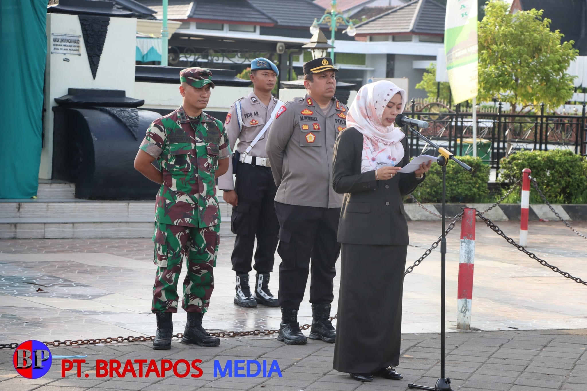 Bupati Demak Pimpin Apel Pengamanan Malam Takbir