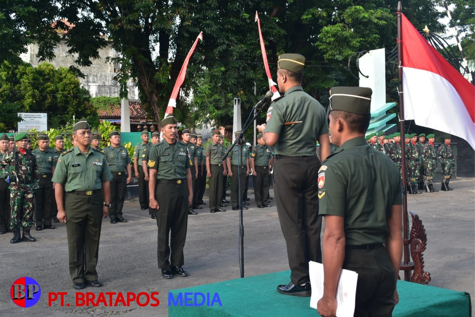 Kodim 0716/Demak Gelar Upacara 17-an dan Korp Raport Purna Tugas