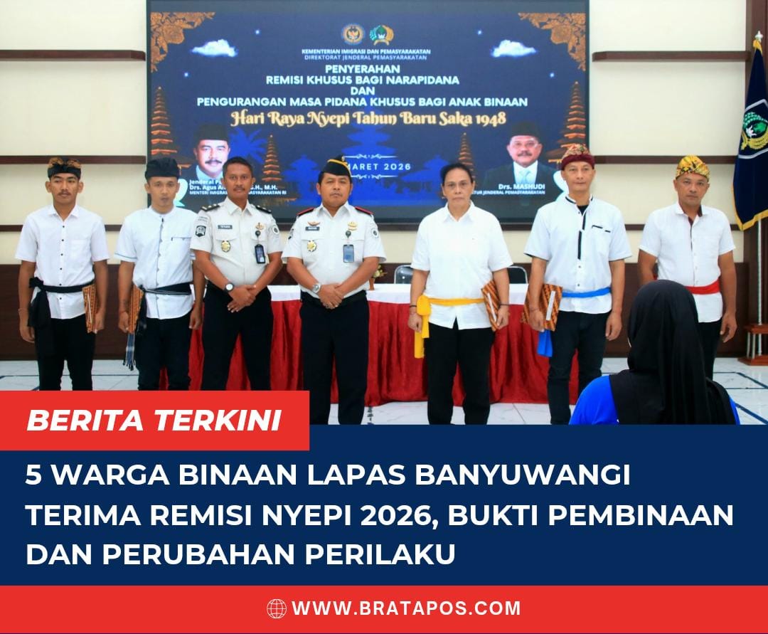 5 Warga Binaan Lapas Banyuwangi Terima Remisi Nyepi 2026, Bukti Pembinaan dan Perubahan Perilaku
