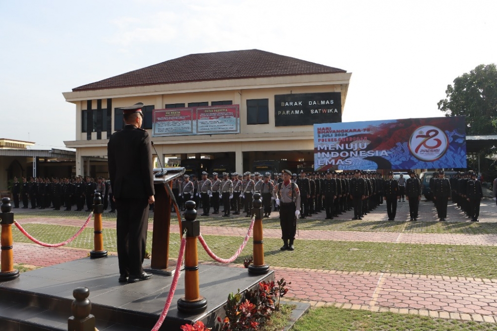 Polres Grobogan Gelar Upacara Hari Bhayangkara ke-78 Tahun 2024