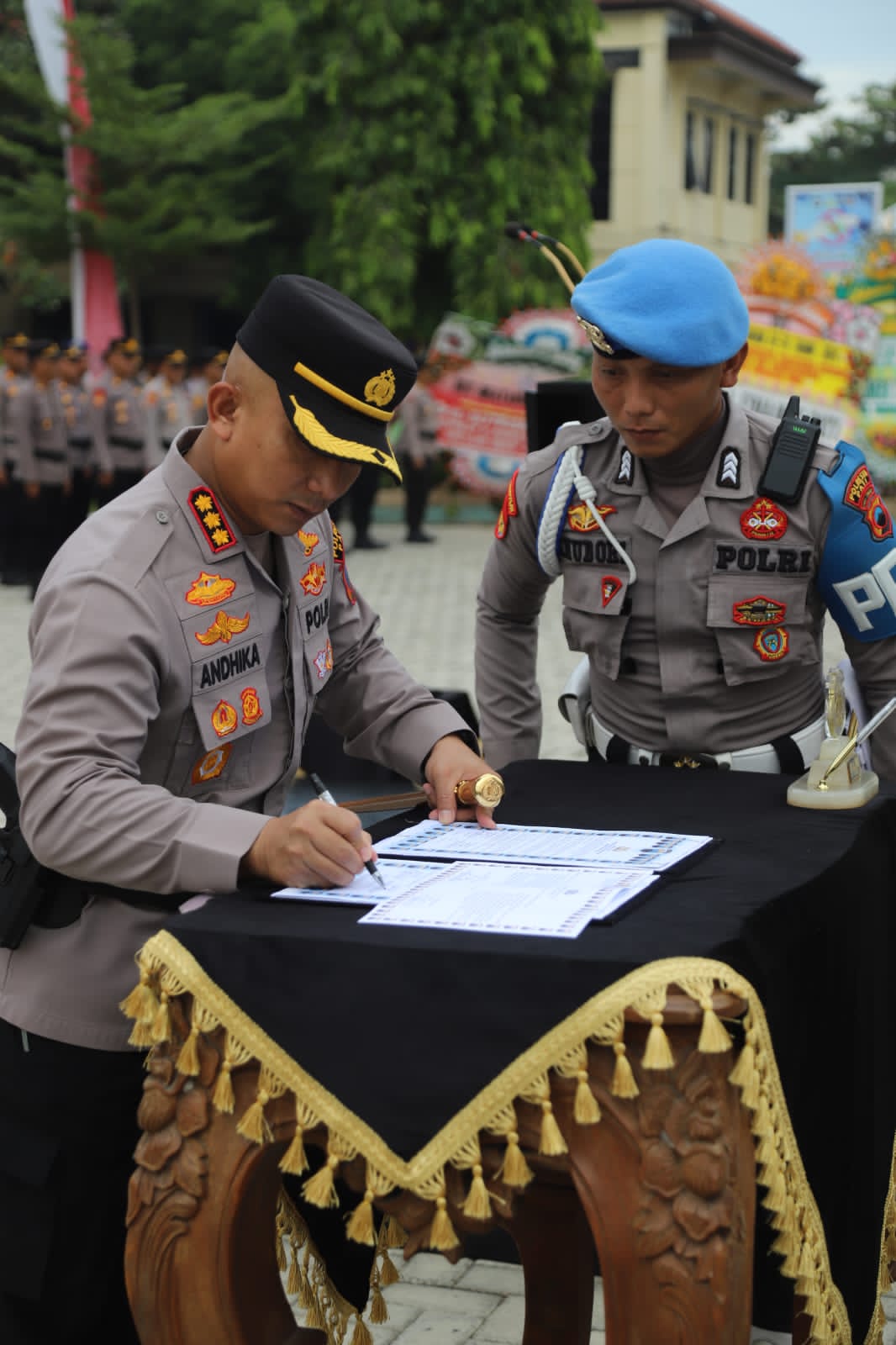 Kapolresta Pati Pimpin Upacara Pelantikan dan Pengambilan Sumpah Atau Janji Jabatan Kabagops.