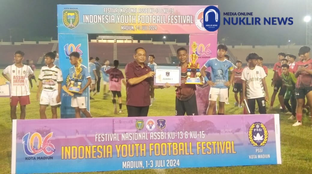 Perwakilan Madiun Jatim 4 Keluar Sebagai Juara, Dalam Pertandingan Turnament Indonesia Youth Football Festival FESNAS ASSBI 2024