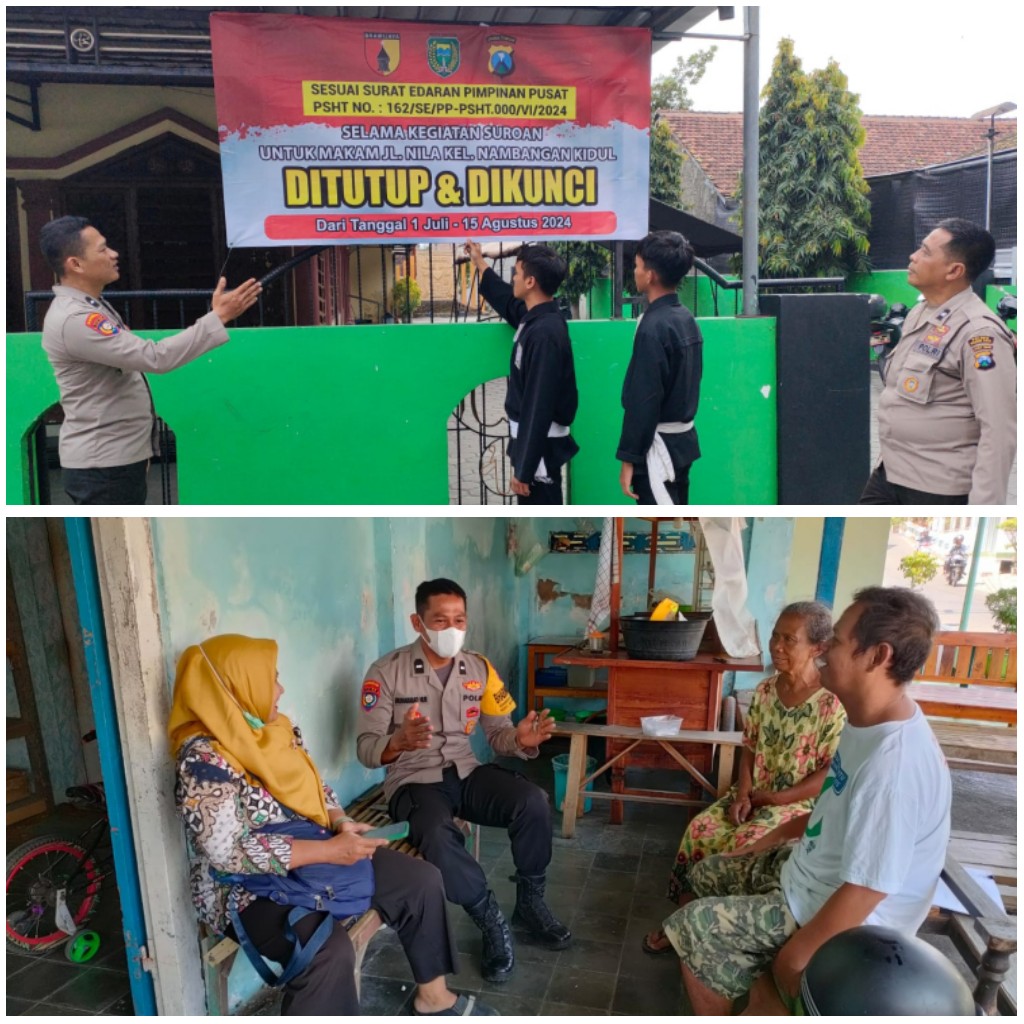 Bhabinkamtibmas Ajak Warga Patuhi dan Pedomani Maklumat Suro Damai, Untuk Cipta Kondisi yang aman kondusif