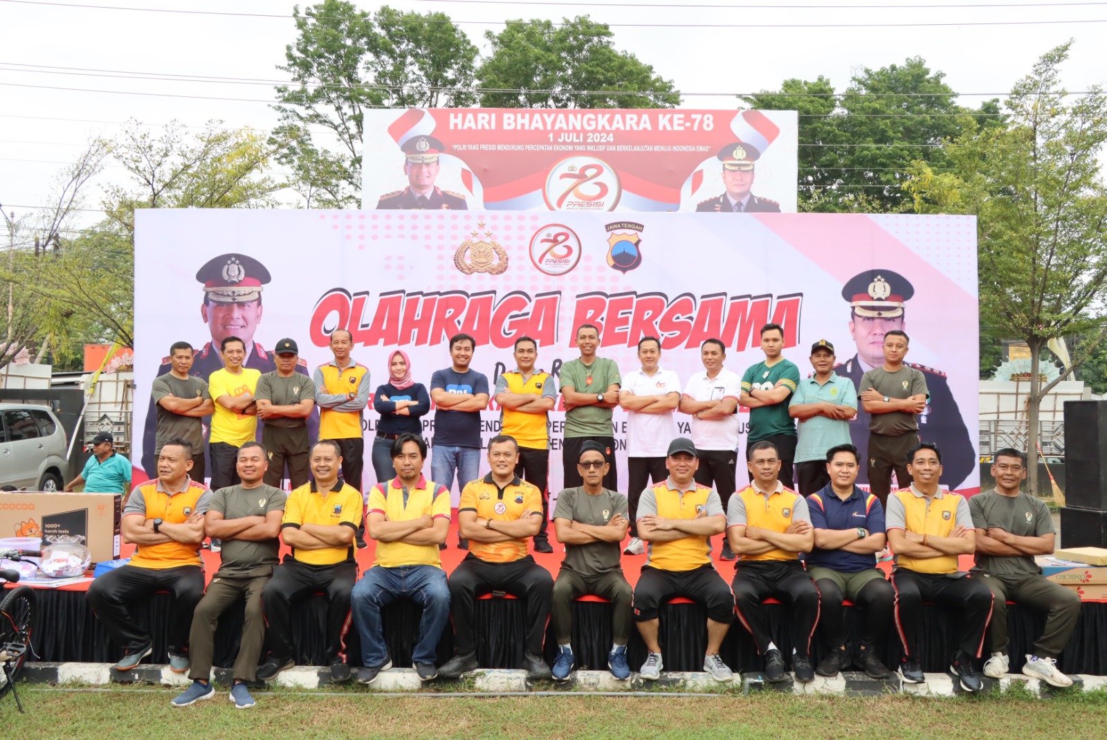 HUT Bhayangkara ke-78 Polres Kendal Olahraga Bersama, Bukti Hubungan TNI-Polri Makin Solid