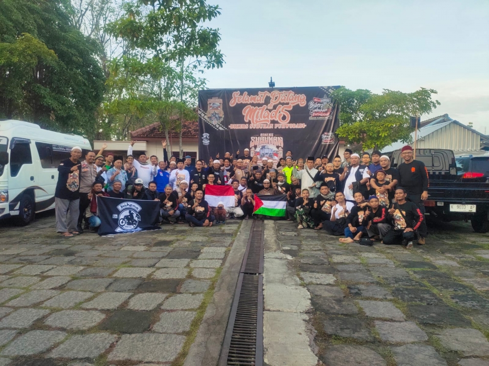 Milad ke-5, Bikers Subuhan Purwodadi Gelar Acara Bareng Sat Lantas Polres Grobogan