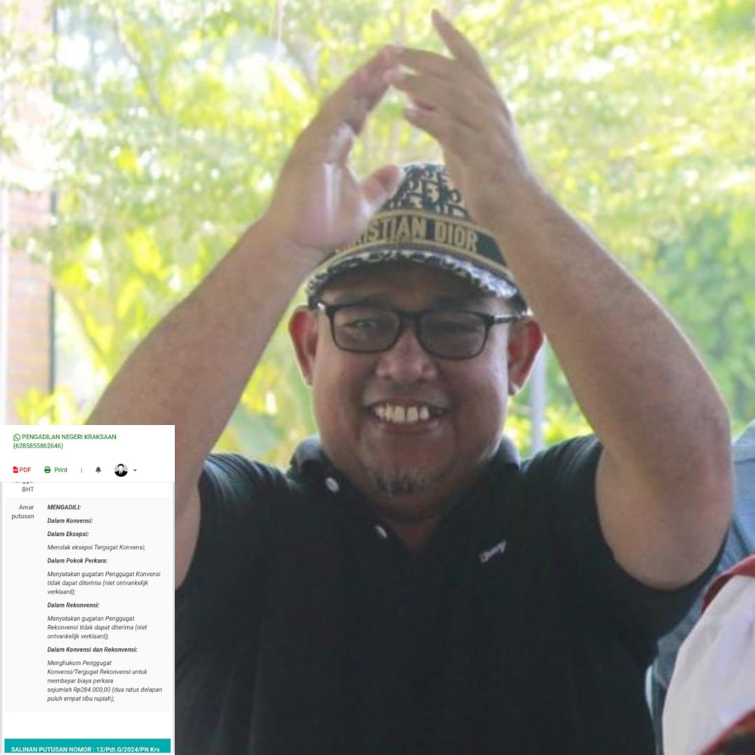 Menang!!, Dalil Penggugat Lemah, Majelis Hakim Bebaskan Mustofa Dari Semua Tuntutan