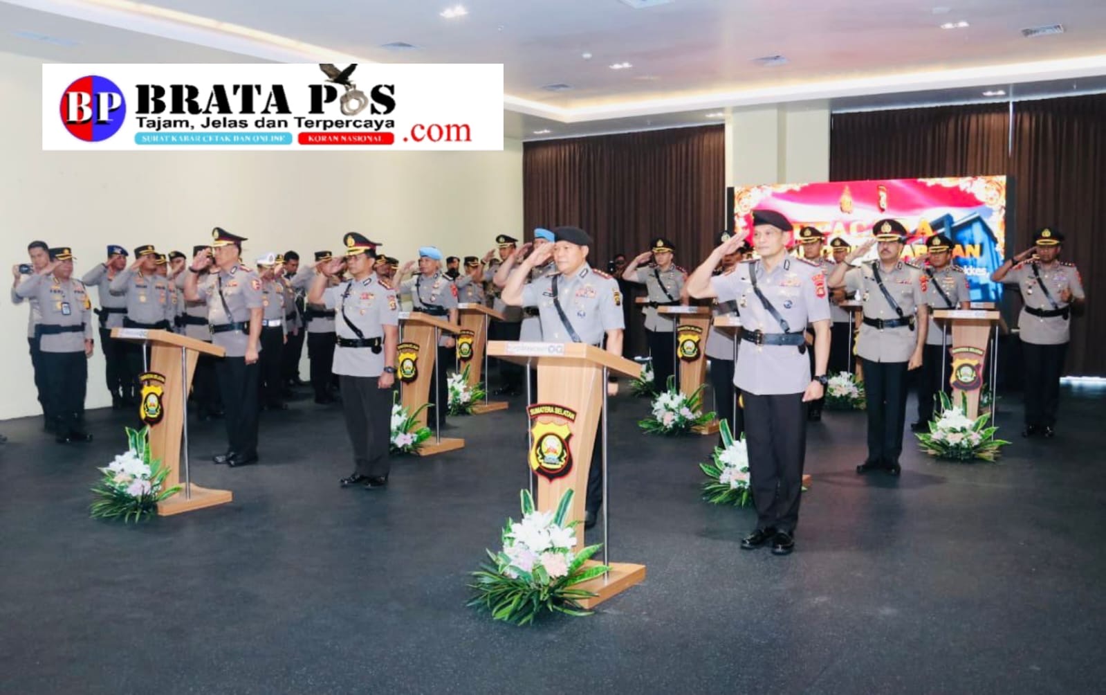 Kapolda Irjen A Rachmad Wibowo Pimpin Serah Terima 4 Pejabat Utama dan 4 Kapolres Dijajaran Polda Sumsel