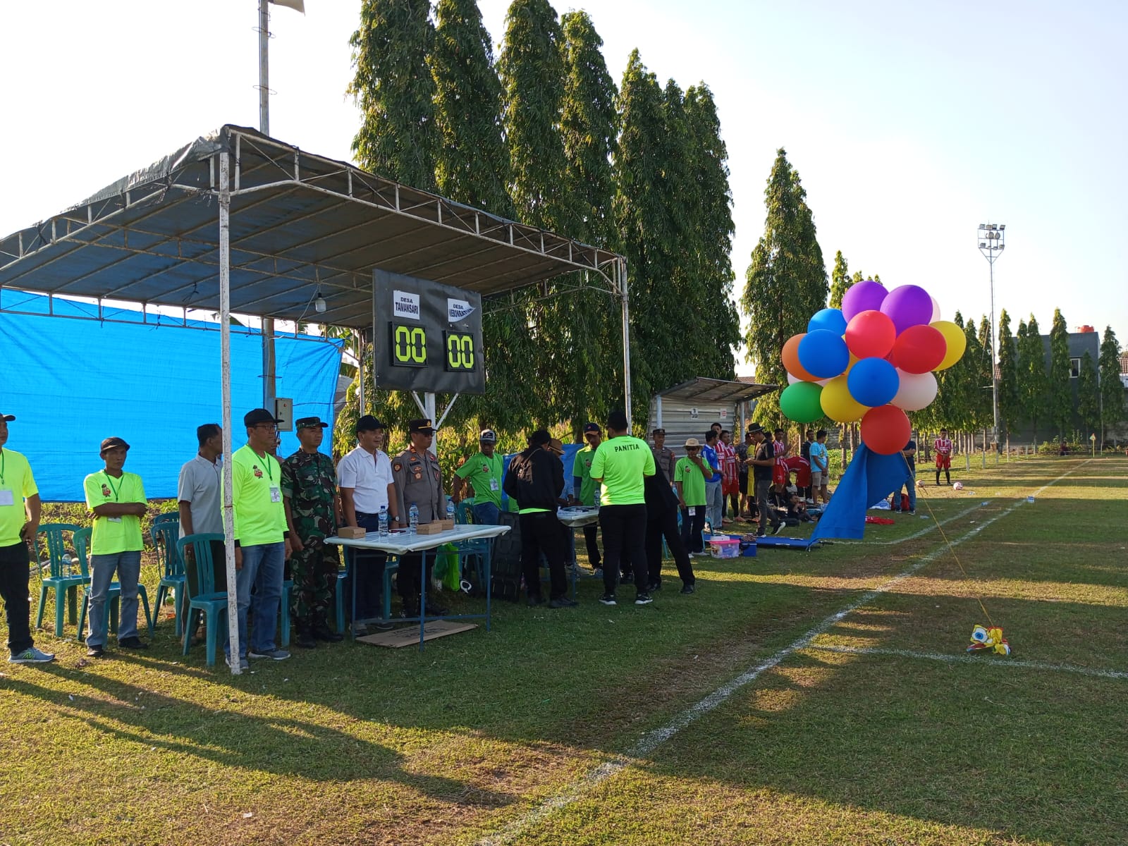Danramil 12/Mranggen Hadiri Pembukaan Turnamen Sepak Bola Piala Kapolsek Mranggen Cup II Tahun 2024