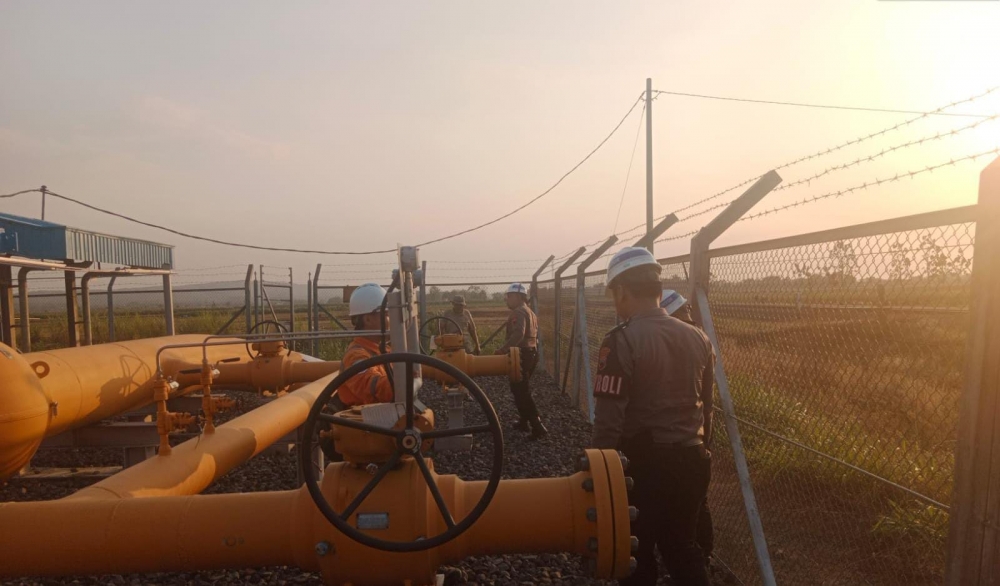 Ditpamobvit  dan Polres Grobogan Lakukan Pengecekan Di PT Perusahaan Gas Negara