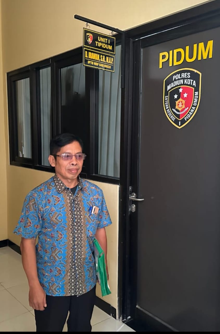Mantan Dekan Fisip Ummad, Datangi Kembali Polres Madiun Kota, Lanjutan Kasus Dugaan Plagiasi.