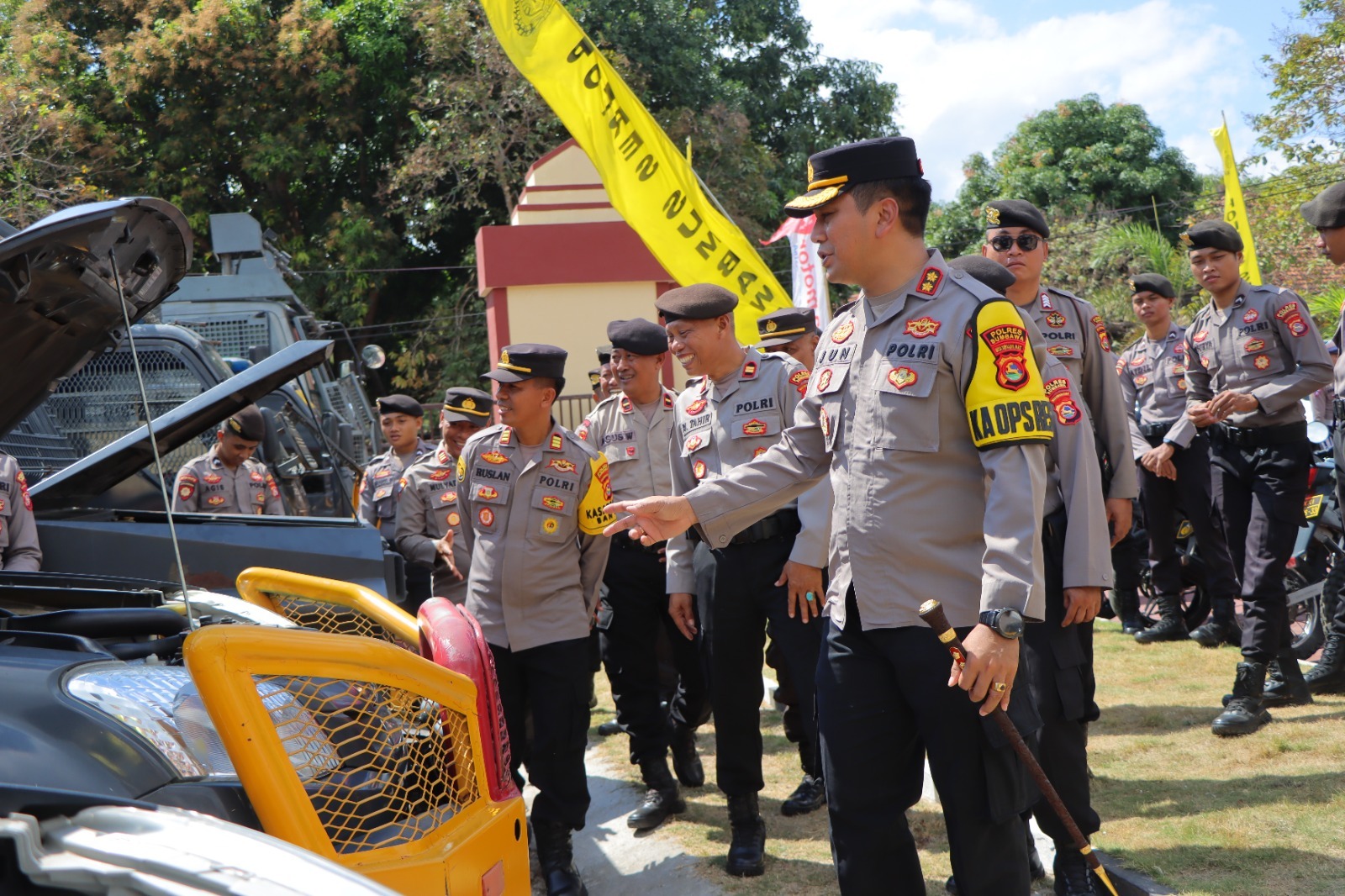 Kesiapan Jelang Pilkada 2024, Polres Sumbawa Gelar Pemeriksaan Ranmor Dinas