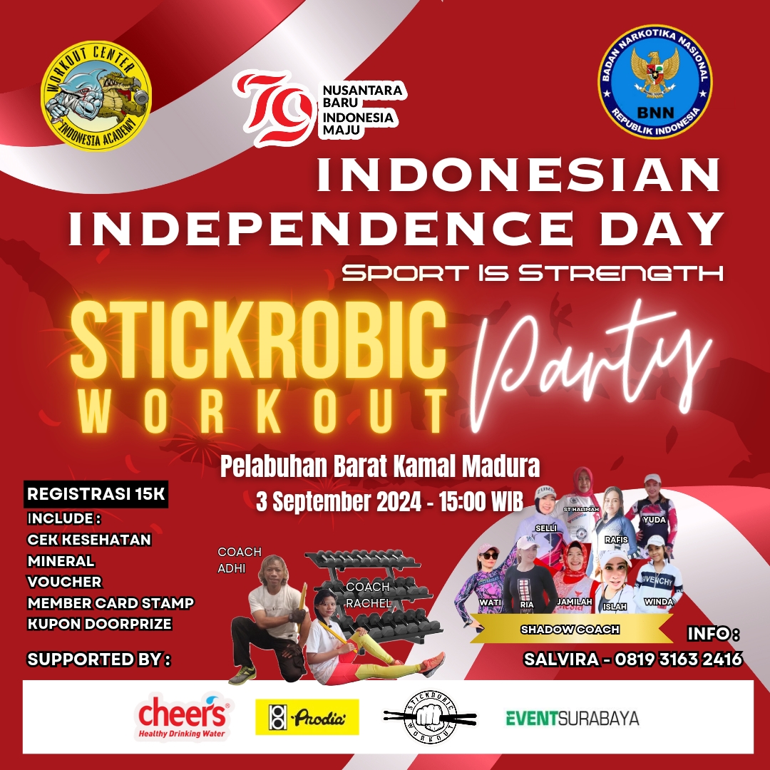 Dalam Rangka 79 Nusantara Indonesia Maju Independencen Day Stickrobic Bersama 7 Shadow Coach Kamal di pelabuhan ASDP