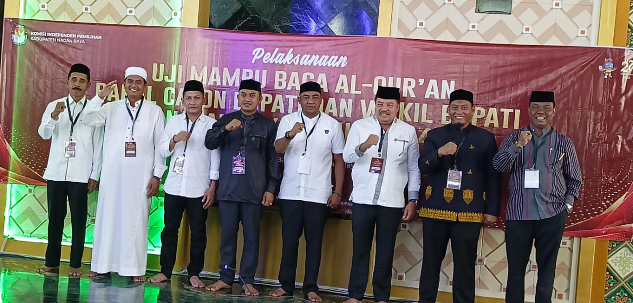 Empat Kandidat Paslon Bupati dan Wabup Nagan Raya Ikut Uji Mampu Baca Al Qur'an