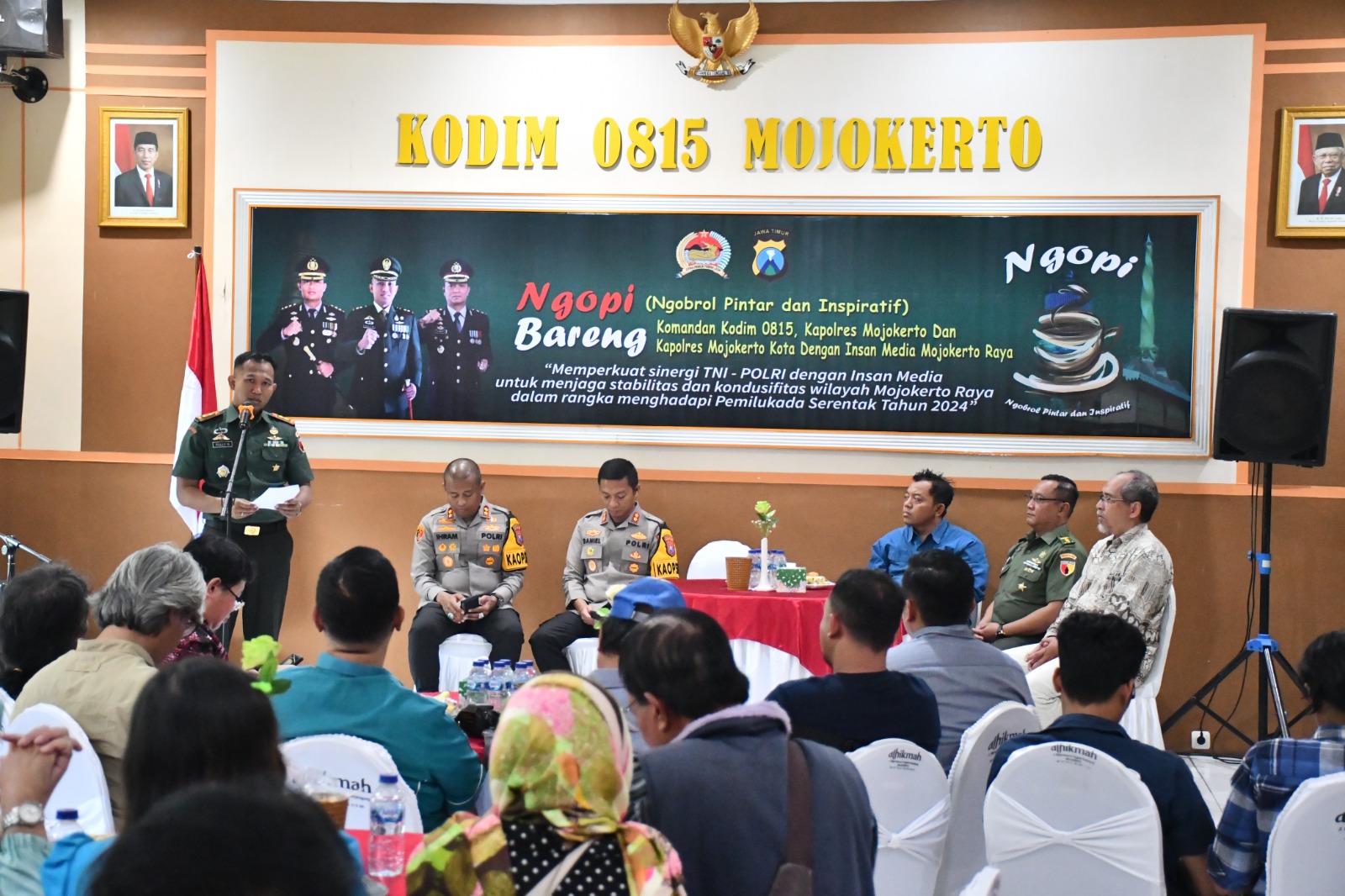 Dalam Rangka Menghadapi Pemilukada Serentak Kodim 0815 Mojokerto Gelar Ngopi Bareng
