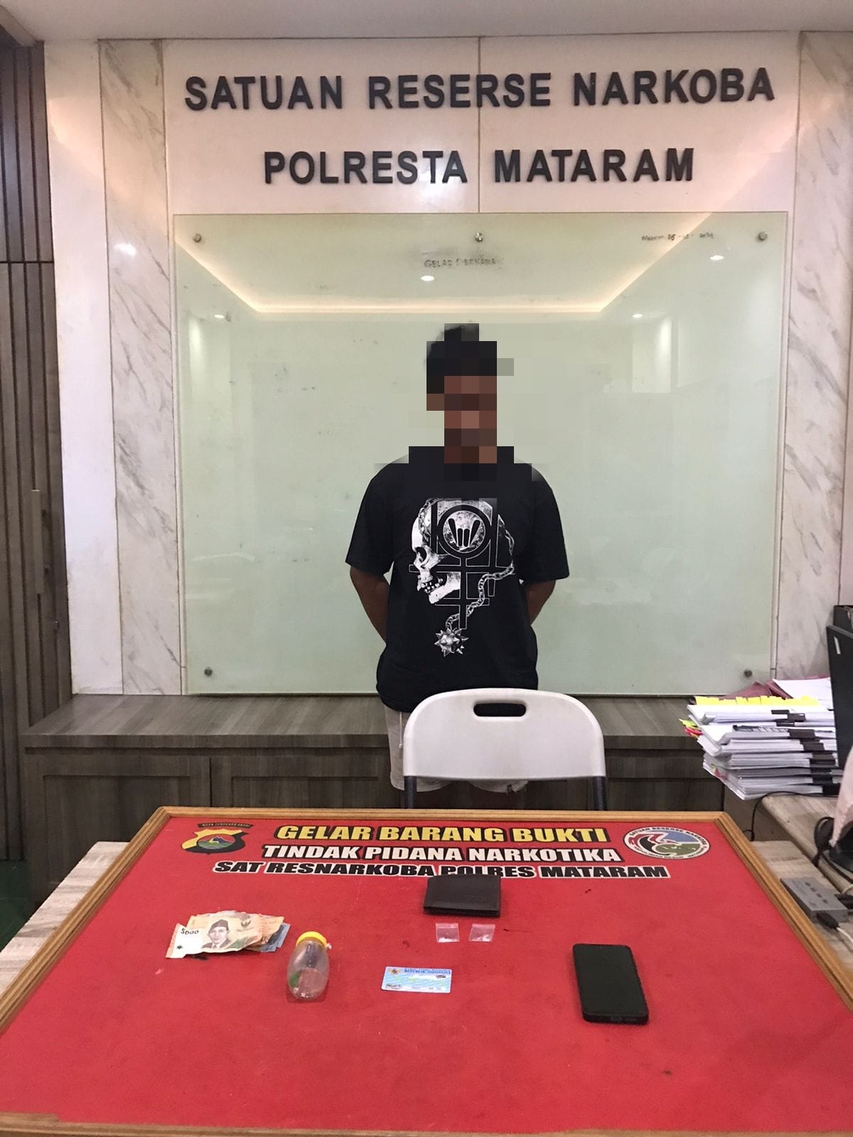 Satres Narkoba Polresta Mataram Berhasil Ringkus Terduga Pelaku MR Saat Transaksi Sabu Di Sebuah Kos-Kosan