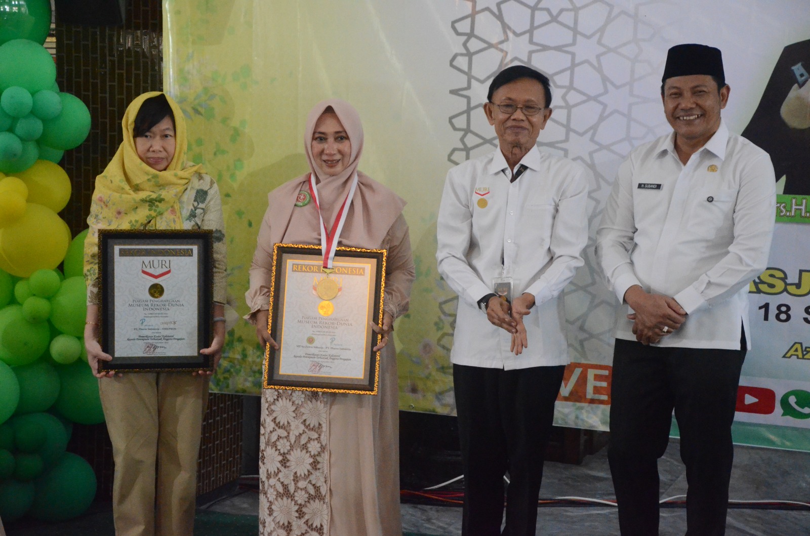 Plt. Bupati Sidoarjo Apresiasi Bunda Muslimah Az-Zahra Catatkan kegiatannya di Rekor MURI