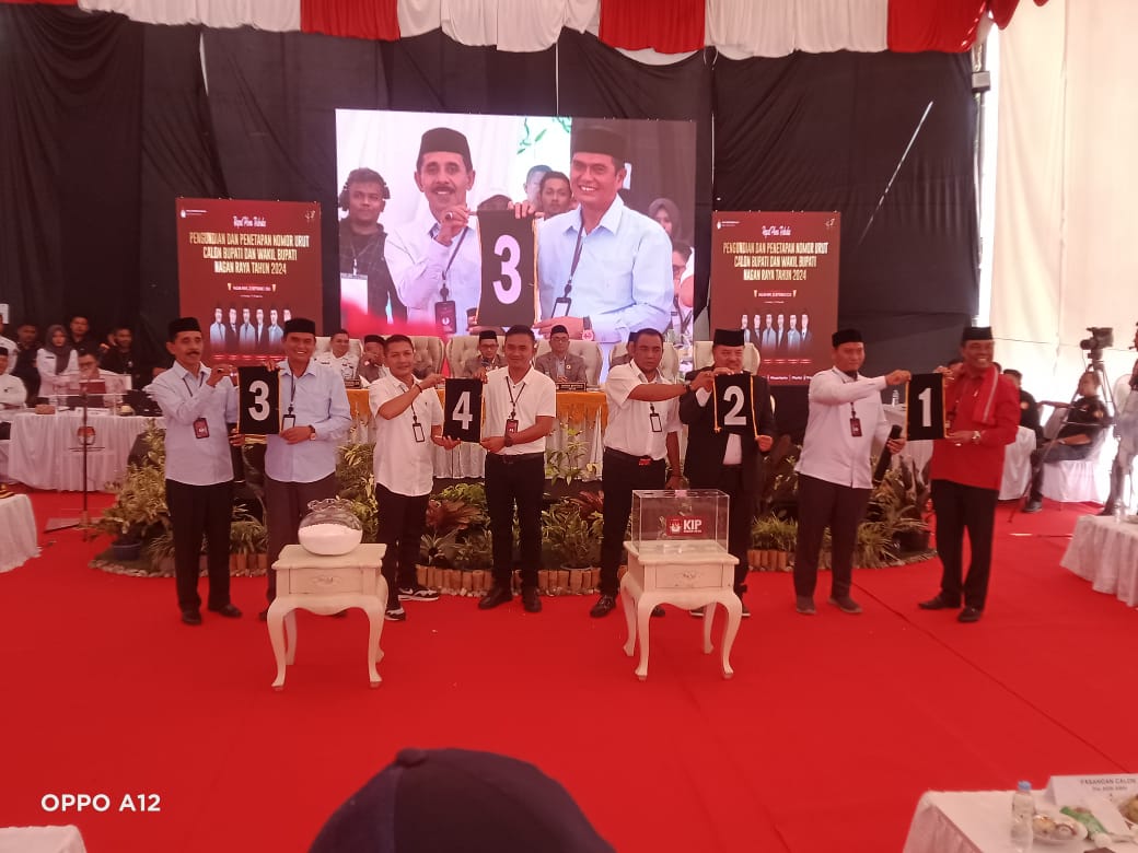 KIP Nagan Raya Undi Nomor Urut Paslon Bupati dan Wakil Bupati