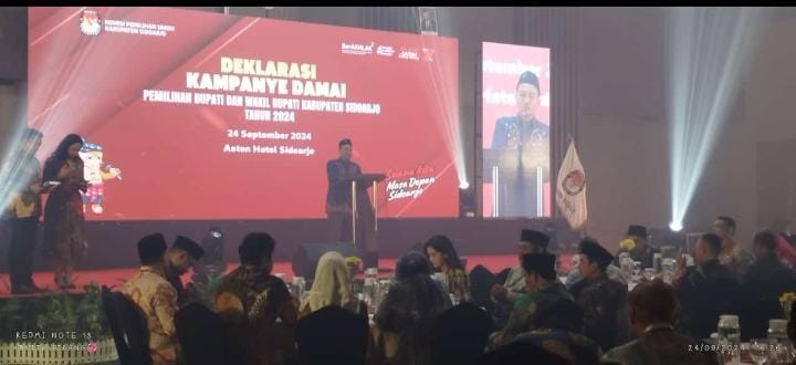 Deklarasi Kampanye Damai Pemilihan Bupati dan Wakil Bupati Kabupaten Sidoarjo Tahun 2024