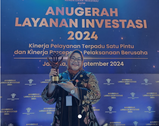 Empat Kali Berturut-turut, Pemkab Sragen Raih Anugerah Layanan Investasi 2024