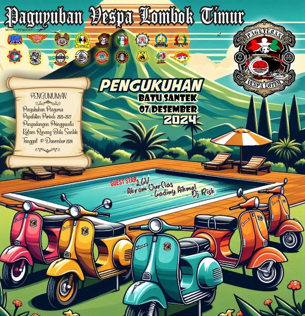 Paguyuban Vespa Lombok Timur (PAPALOTIM) Akan Gelar Pengukuhan Pada Bulan Desember 2024