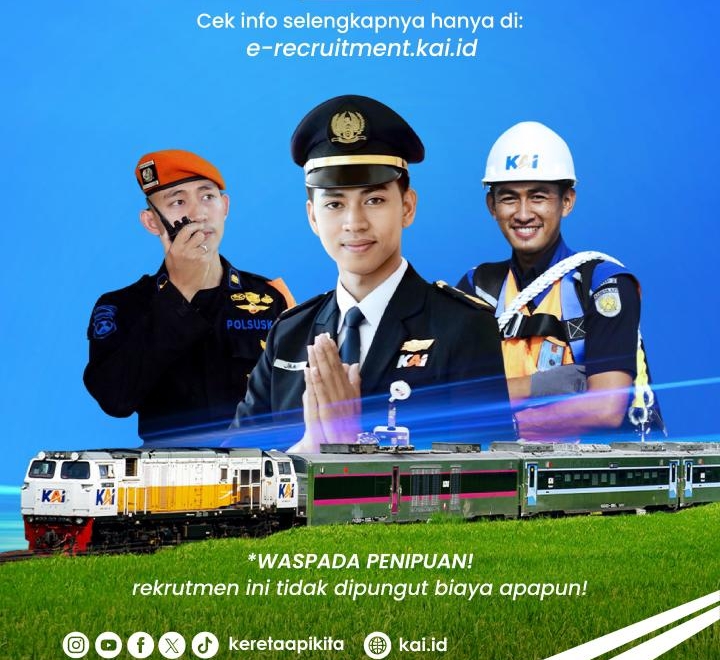 KAI Perpanjang Pendaftaran Rekrutmen Eksternal 2025, Buka Peluang Karir untuk Lulusan SLTA hingga S1