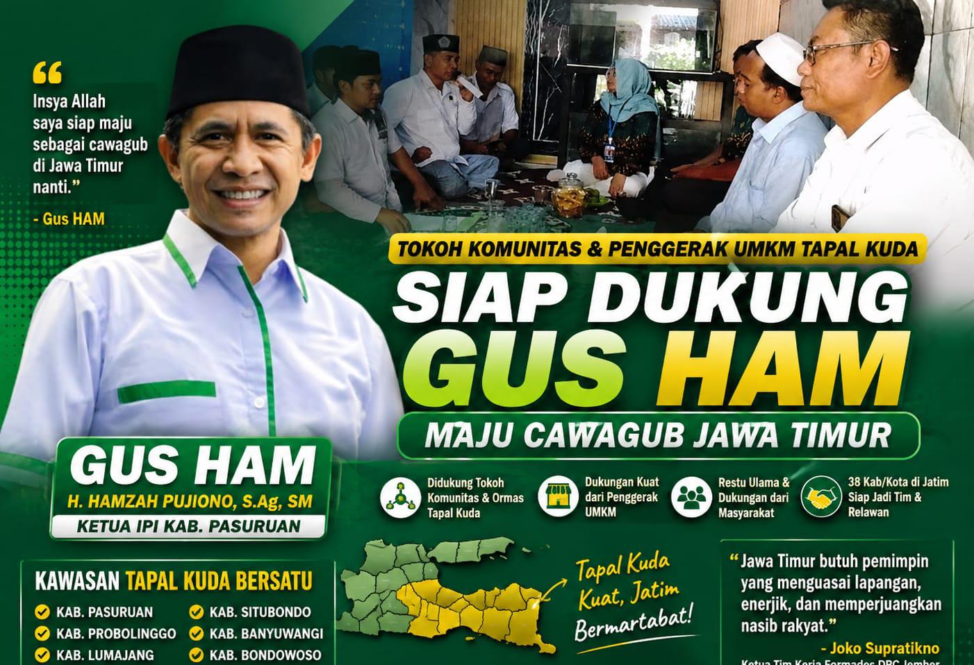 Tokoh Komunitas Dan Penggerak UMKM dari Tapal Kuda Siap Dukung Gus HAM Maju cawagub Jawa Timur