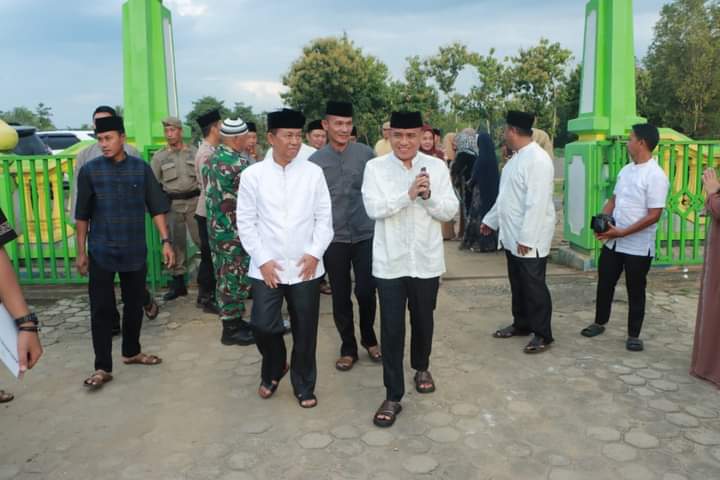 Bupati Lampung Utara Melakukan Safari Ramadhan ke Masjid Al-Amin Desa Papan Rejo