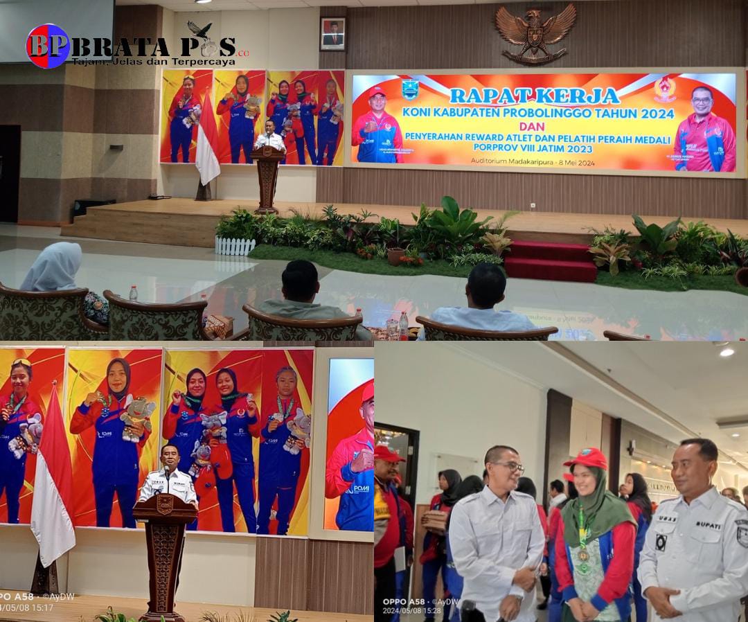 KONI Pemkab Probolinggo Gelar Rakerkab 2024, dan Serahkan Reward ke Atlet Porprov Jatim