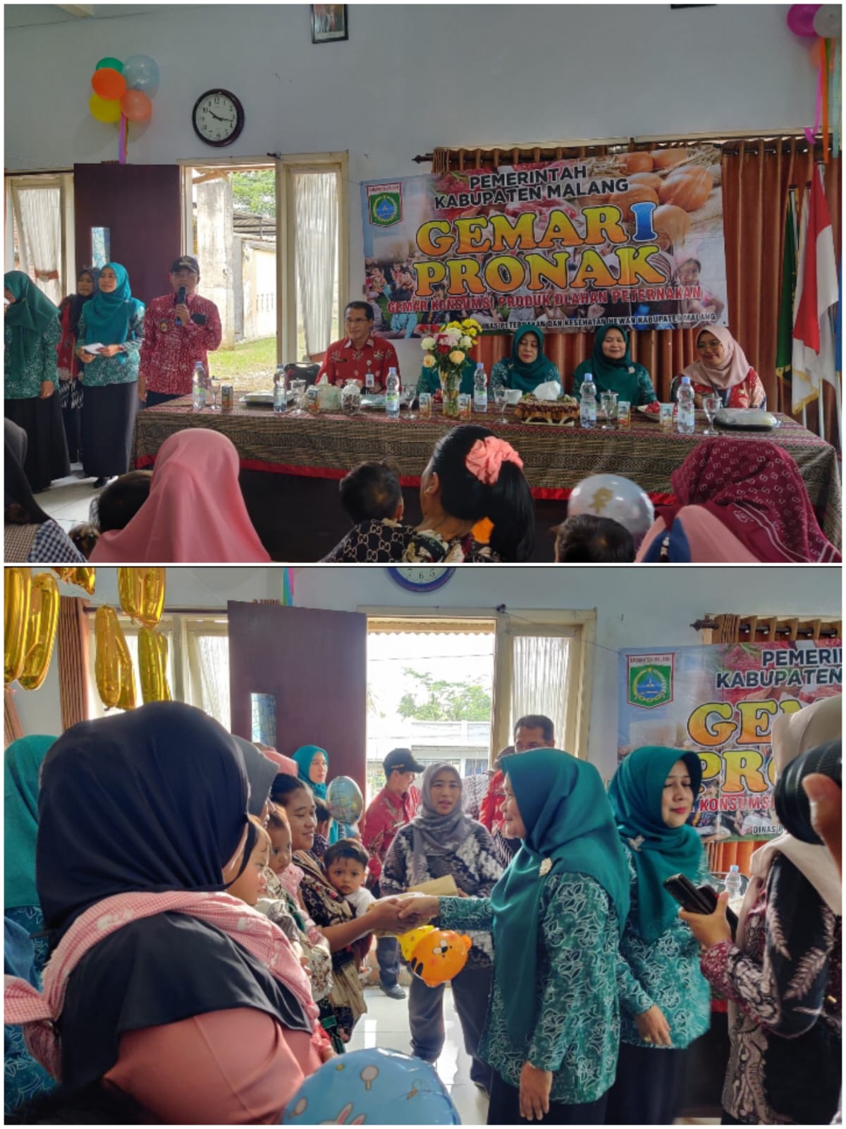 Bu Sanusi Berikan Bantuan Bahan Makanan Kepada 75 Balita di Desa Krebet Senggrong