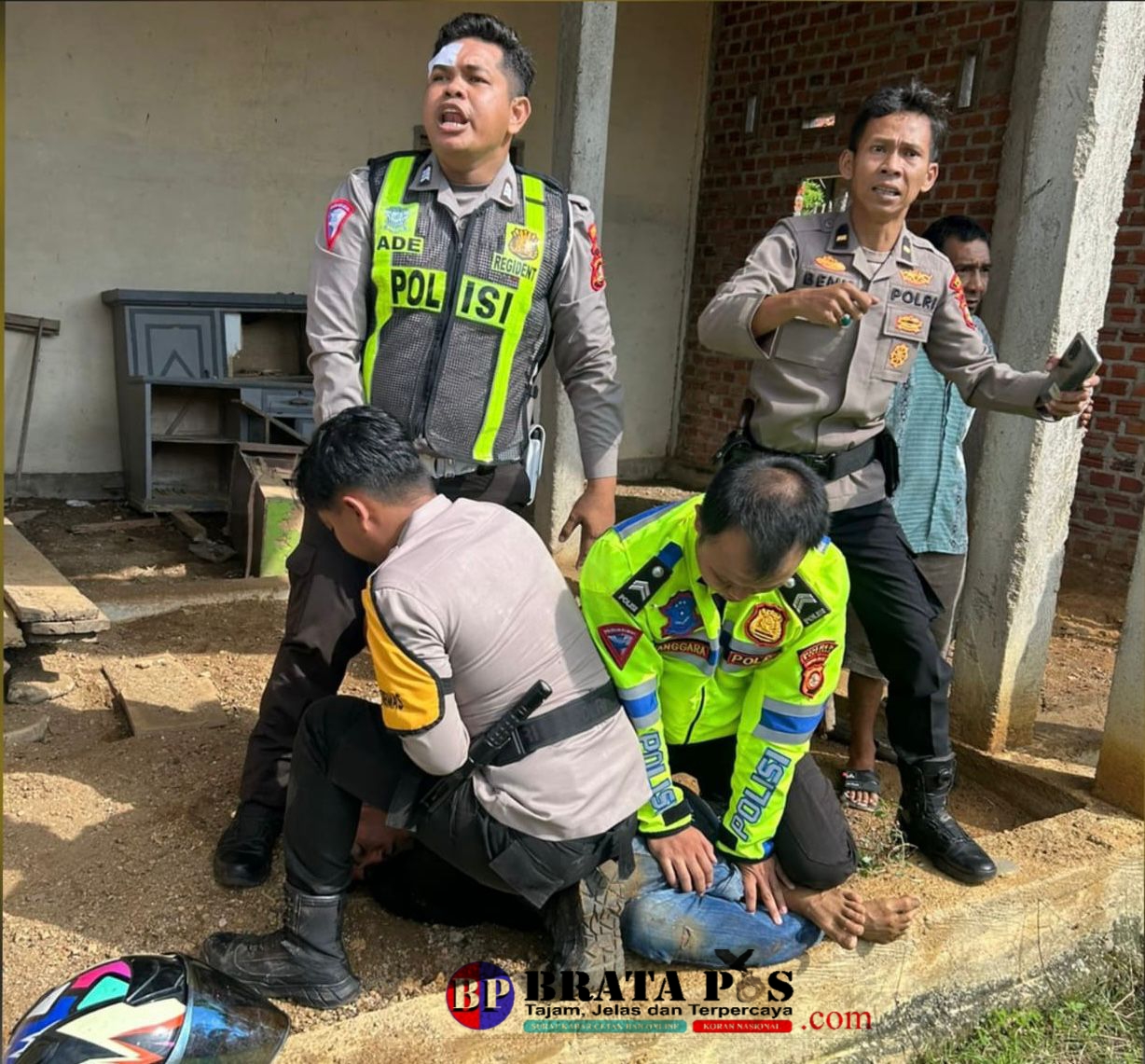 Aksi Heroik Petugas Pos Pelayanan Operasi Ketupat Musi 2024 di Muratara, Kejar dan Ringkus Pelaku Curat.
