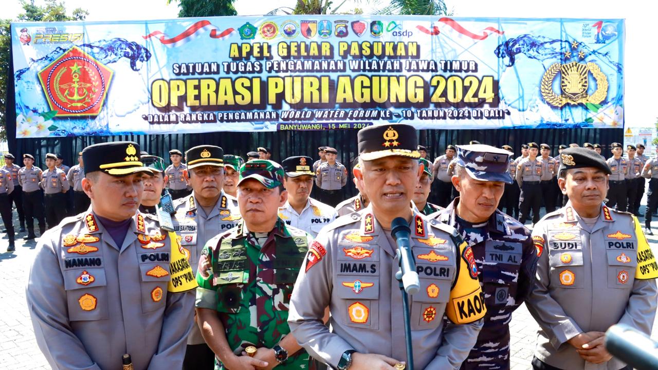 Polda Jatim Kerahkan Ratusan Personel Gabungan Kawal "World Water Forum" ke-10 di Bali