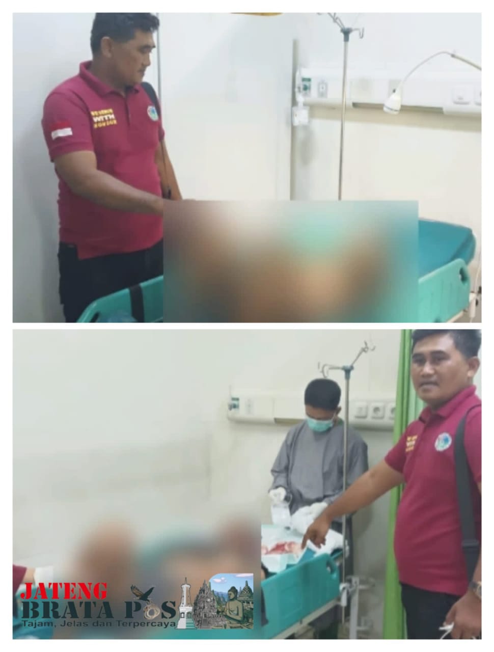 Ambil Mobil Rental Empat Pria Diamuk Massa di Sukolilo, 4 Korban di Rawat di RSUD Kayen.