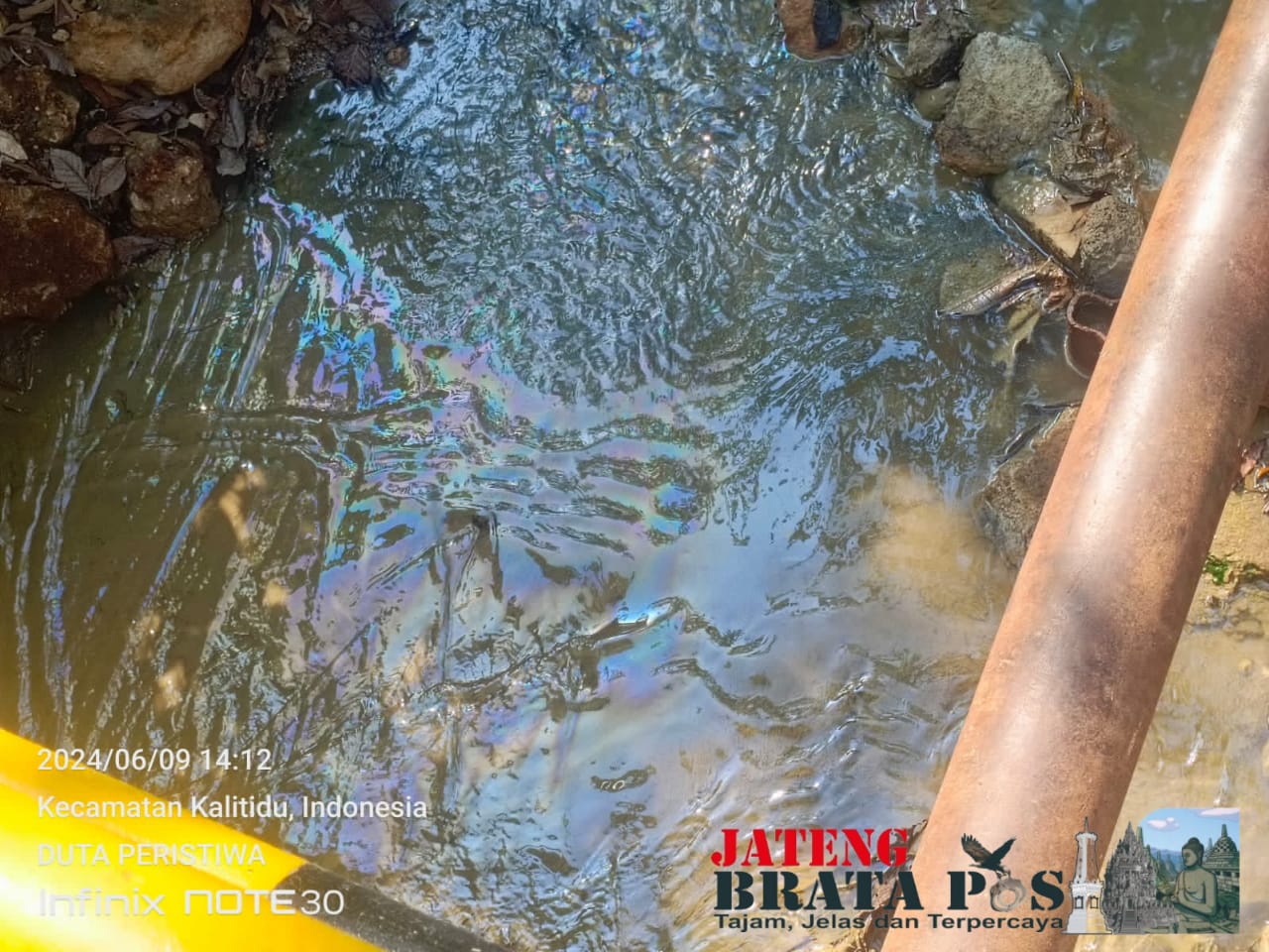 Di Duga Limbah Pertamina di SP Ledok di Buang ke Sungai, Warga Sambong Resah
