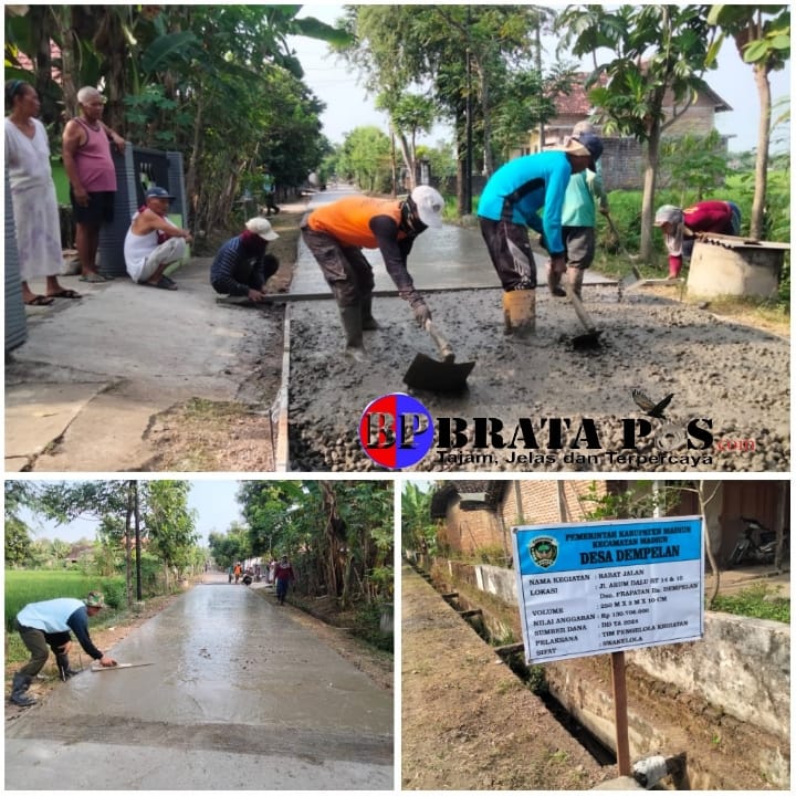 Optimalisasi peningkatan pembangunan Rabat Jalan desa Dempelan Madiun