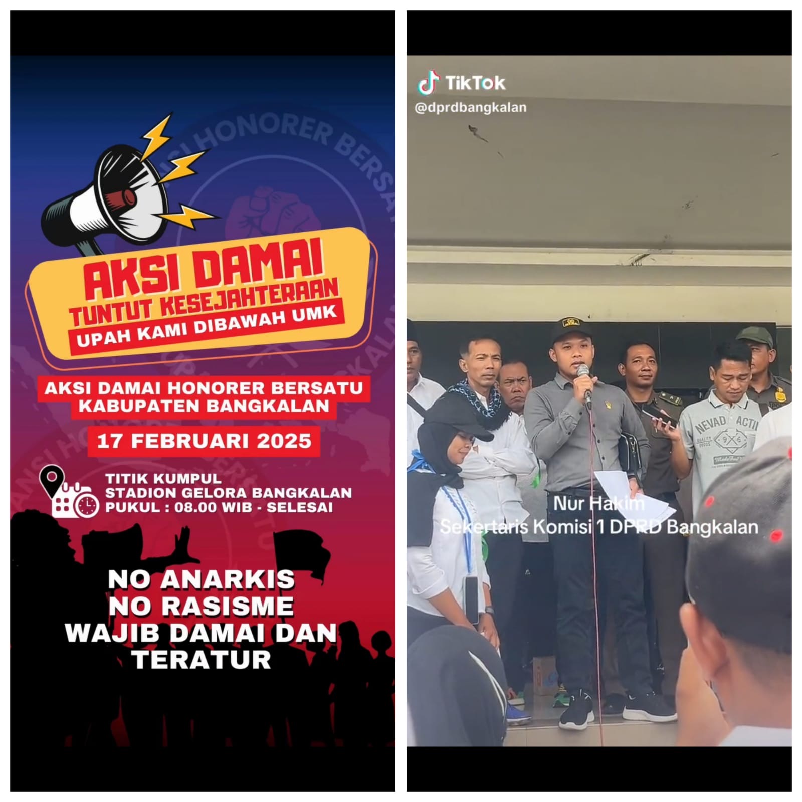 Aksi Damai Tuntut Kesejahteraan Upah Kani di Bawah UMK di Gedung DPRD Bangkalan