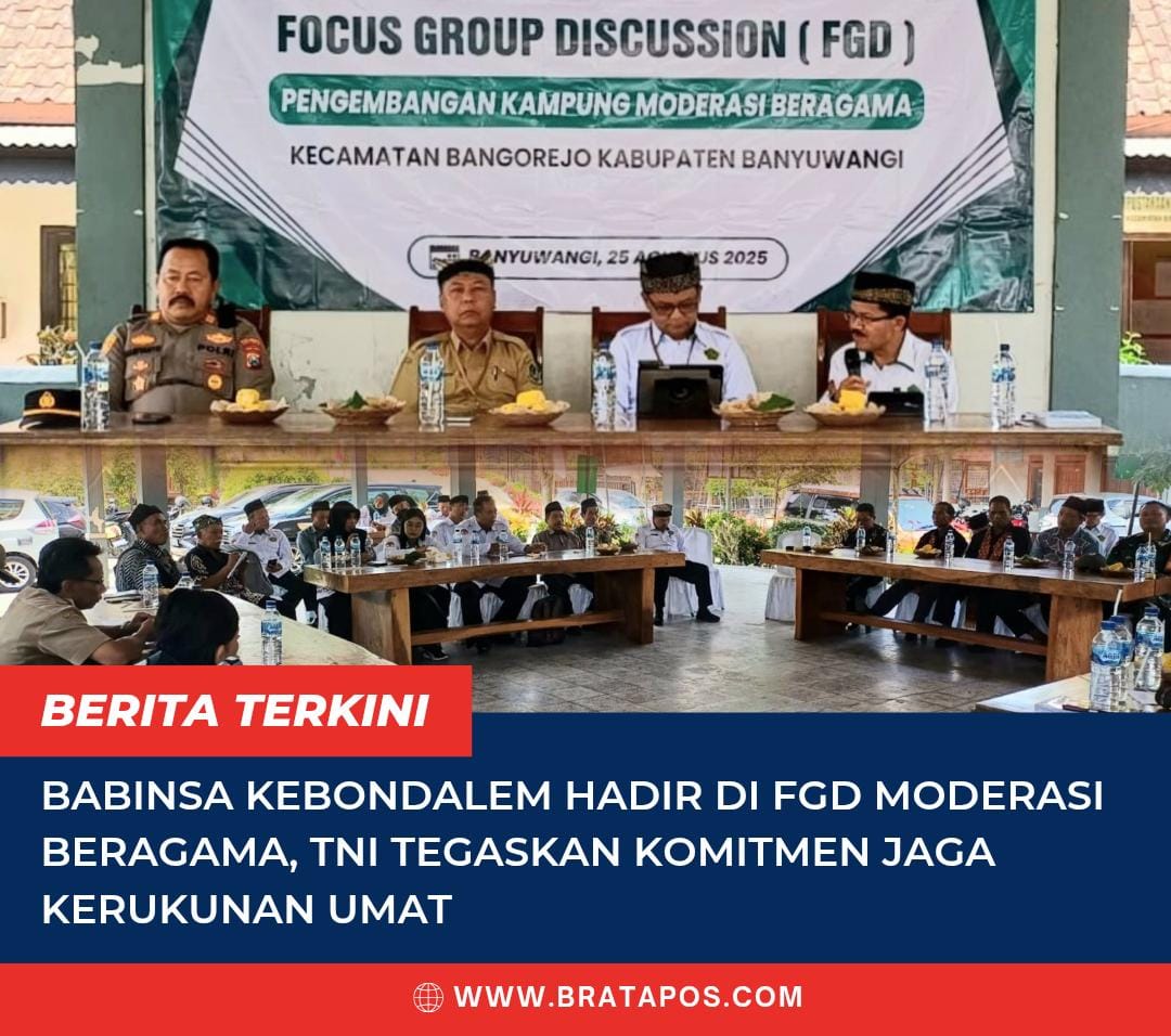 Babinsa Kebondalem Hadir di FGD Moderasi Beragama, TNI Tegaskan Komitmen Jaga Kerukunan Umat