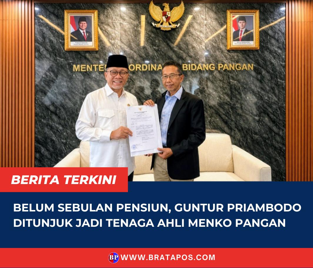 Belum Sebulan Pensiun, Guntur Priambodo Ditunjuk Jadi Tenaga Ahli Menko Pangan
