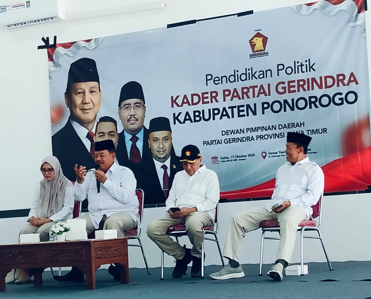 Bertepatan Ulang Tahun Prabowo, Gerindra Ponorogo Gelar Pendidikan Politik Kader