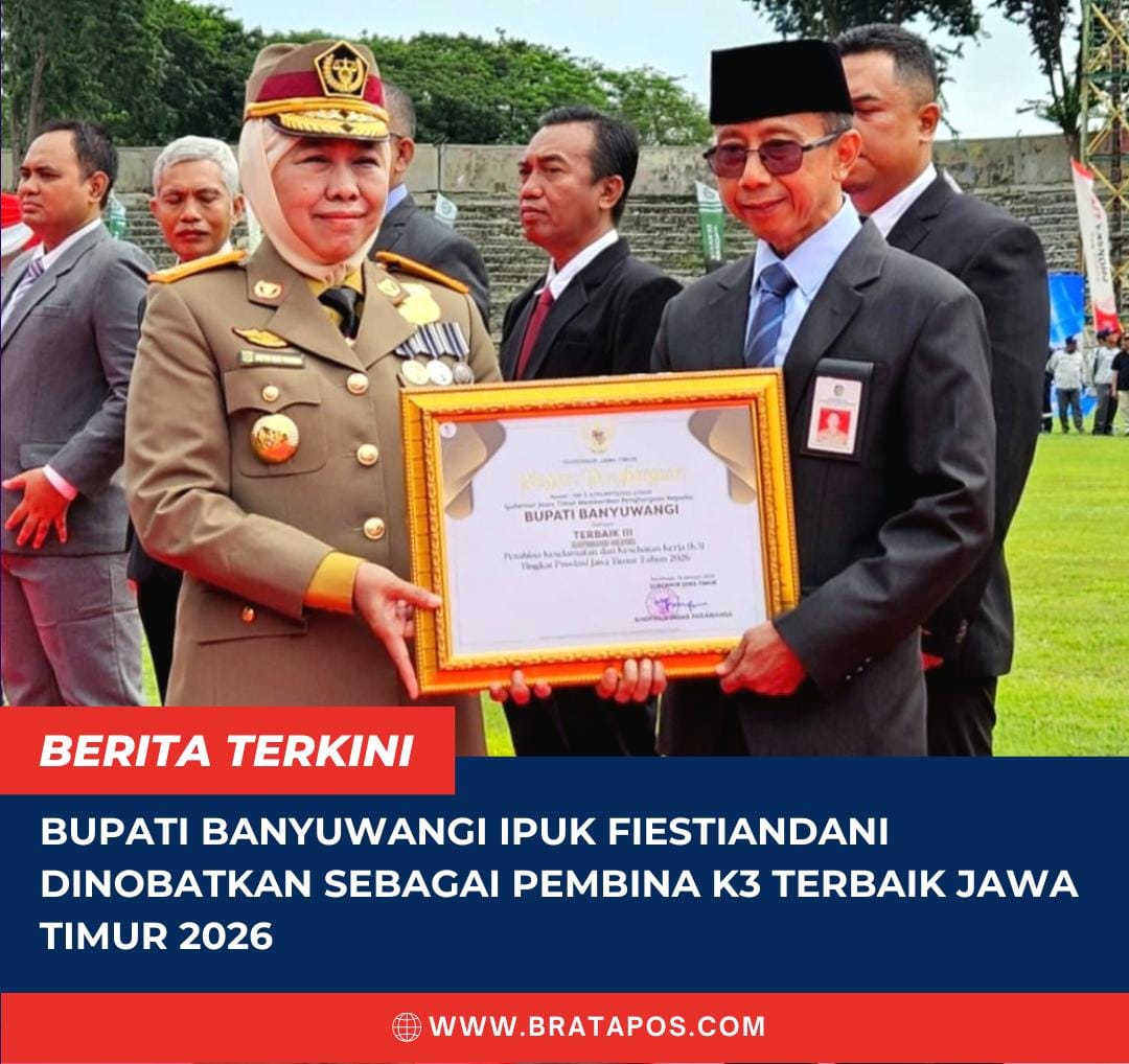 Bupati Banyuwangi Ipuk Fiestiandani Dinobatkan sebagai Pembina K3 Terbaik Jawa Timur 2026