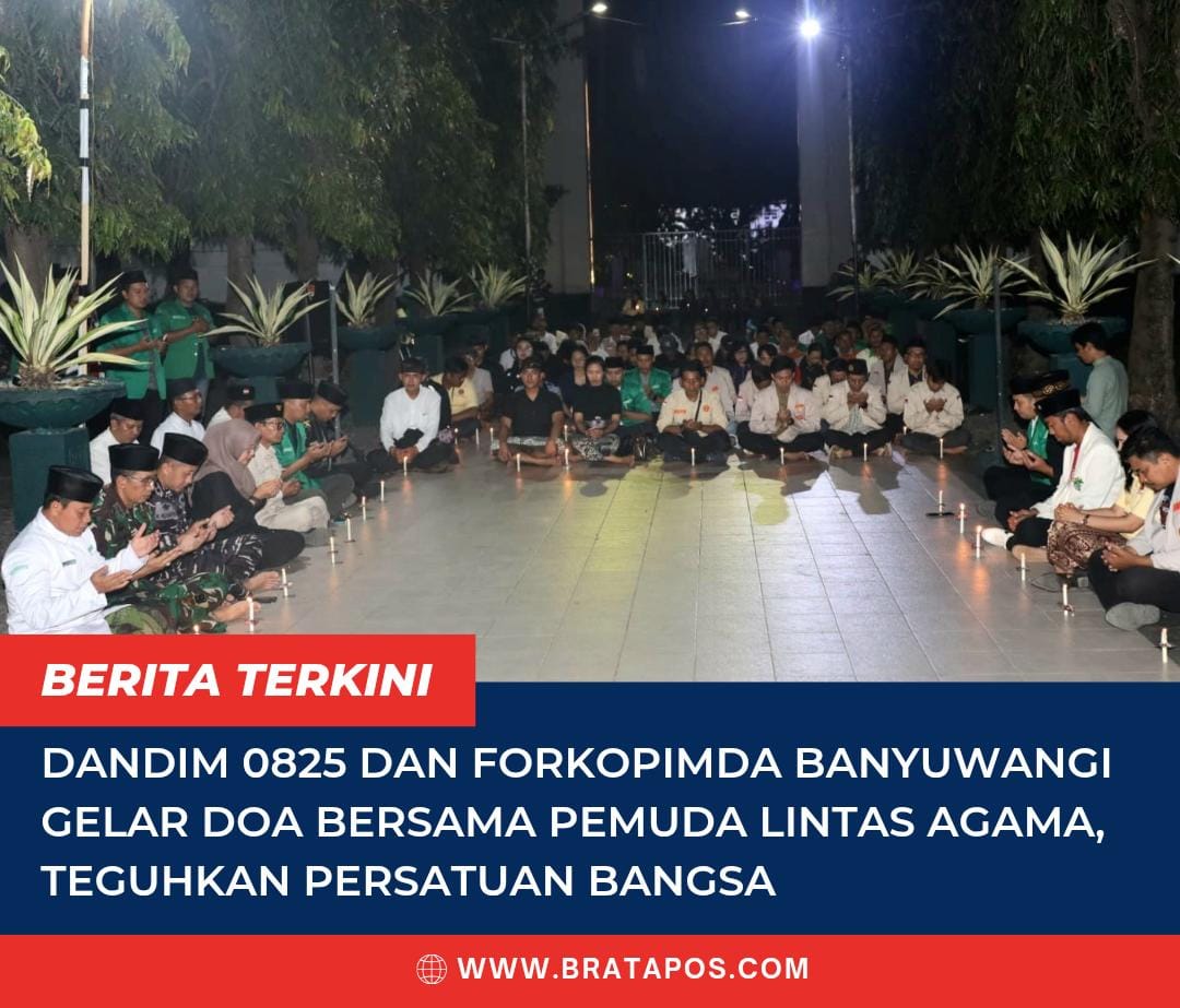 Dandim 0825 dan Forkopimda Banyuwangi Gelar Doa Bersama Pemuda Lintas Agama, Teguhkan Persatuan Bangsa