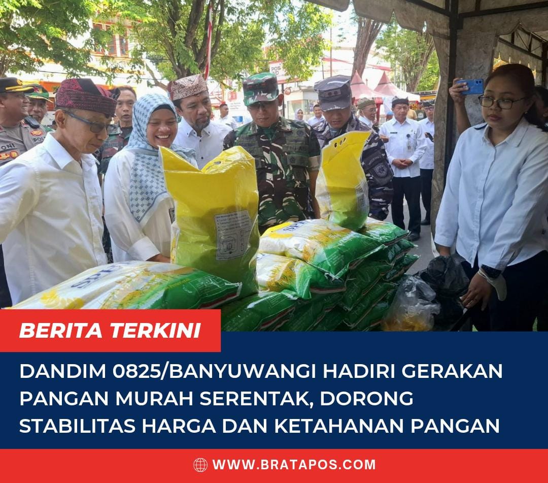 Dandim 0825/Banyuwangi Hadiri Gerakan Pangan Murah Serentak, Dorong Stabilitas Harga dan Ketahanan Pangan