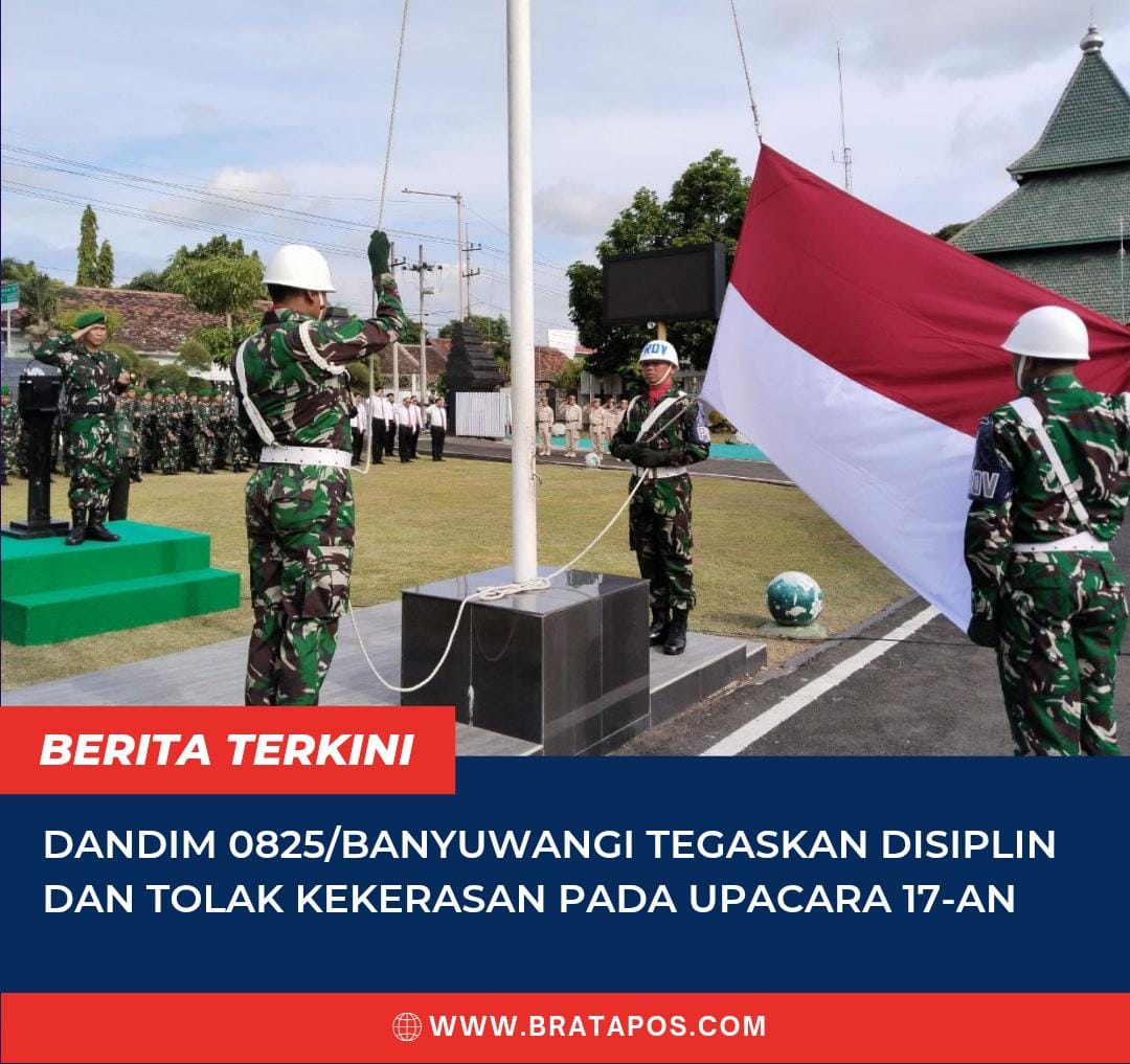Dandim 0825/Banyuwangi Tegaskan Disiplin dan Tolak Kekerasan pada Upacara 17-an