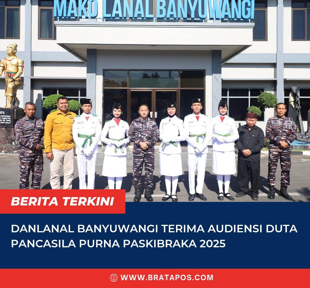 Danlanal Banyuwangi Terima Audiensi Duta Pancasila Purna Paskibraka 2025
