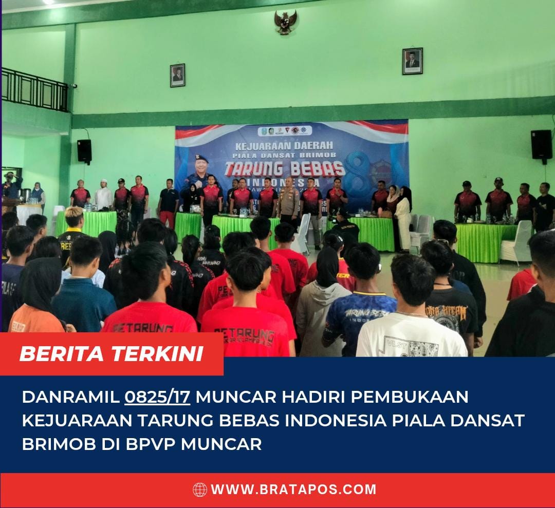 Danramil 0825/17 Muncar Hadiri Pembukaan Kejuaraan Tarung Bebas Indonesia Piala Dansat Brimob di BPVP Muncar