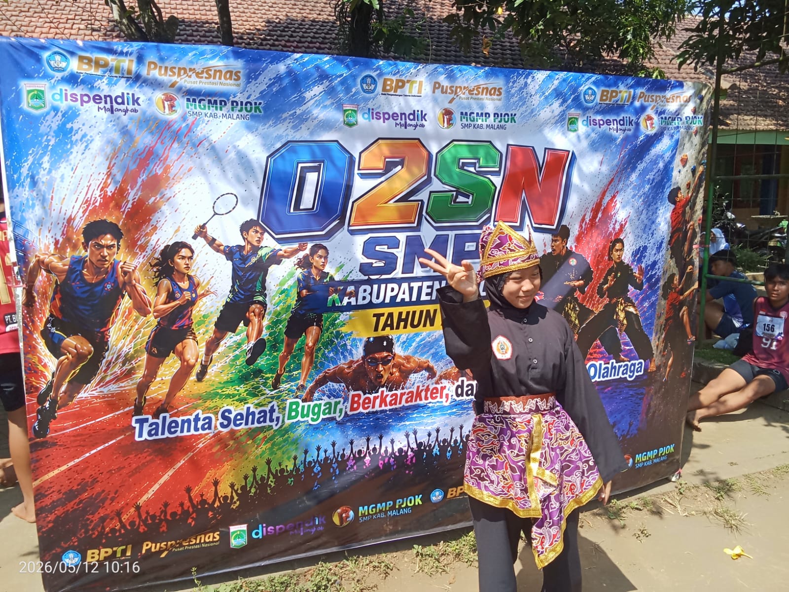 Dibuka Tari Sekar Sari, O2SN SMP Kabupaten Malang 2026 di SMPN 1 Gondanglegi Meriah