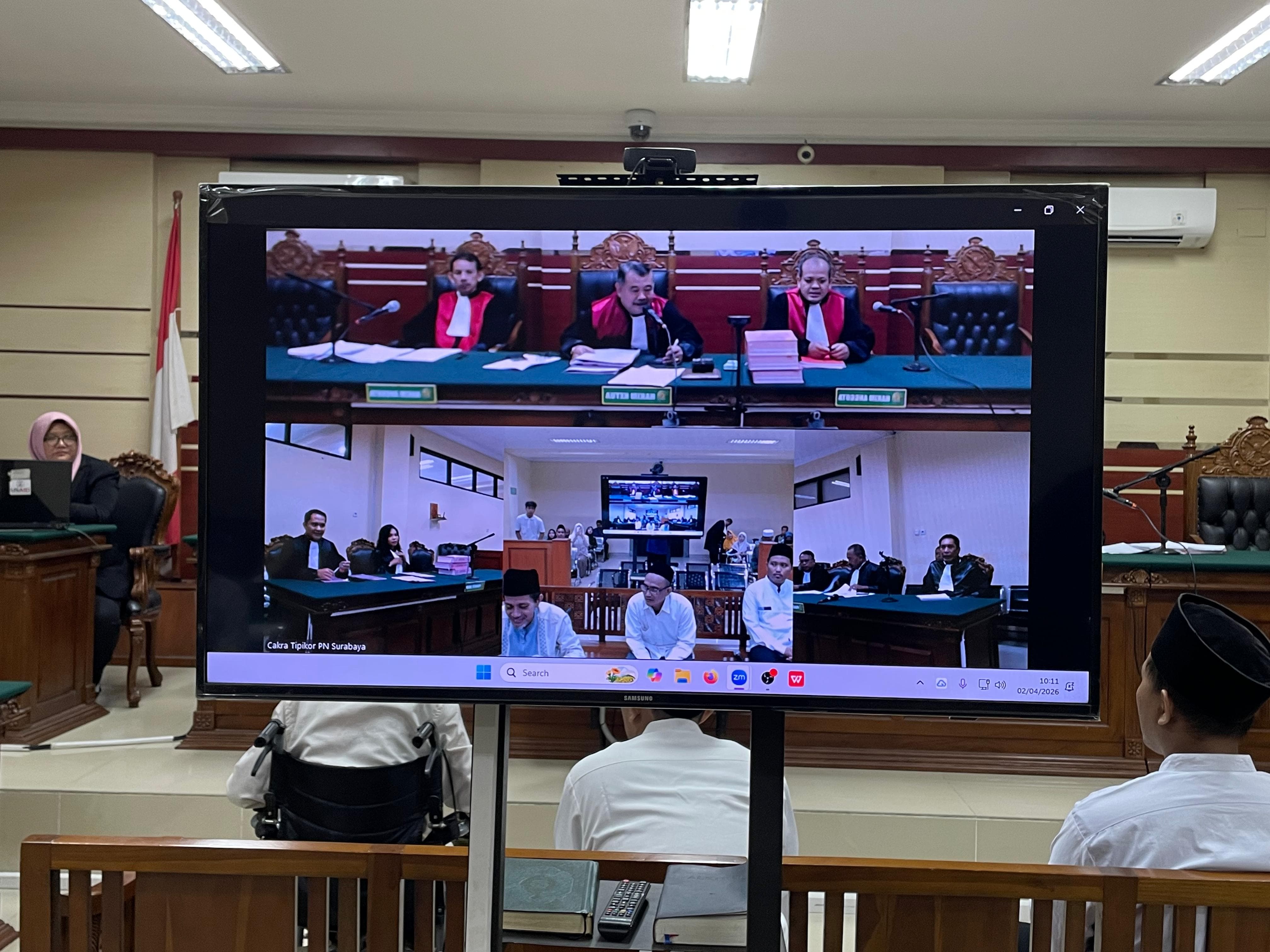 Diduga Korupsi Dana Hibah Pemprov Jatim, Pimpinan Ponpes Ushulul Hikmah Al Ibrohimi Diadili