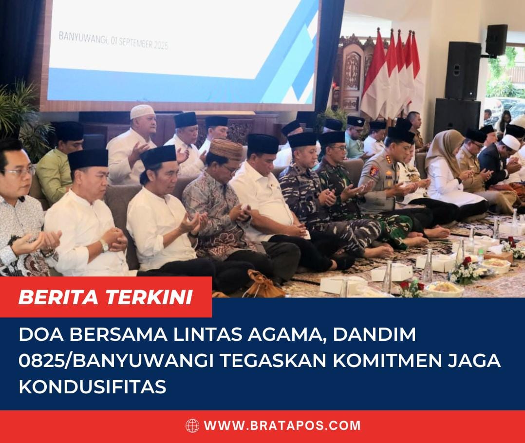 Doa Bersama Lintas Agama, Dandim 0825/Banyuwangi Tegaskan Komitmen Jaga Kondusifitas