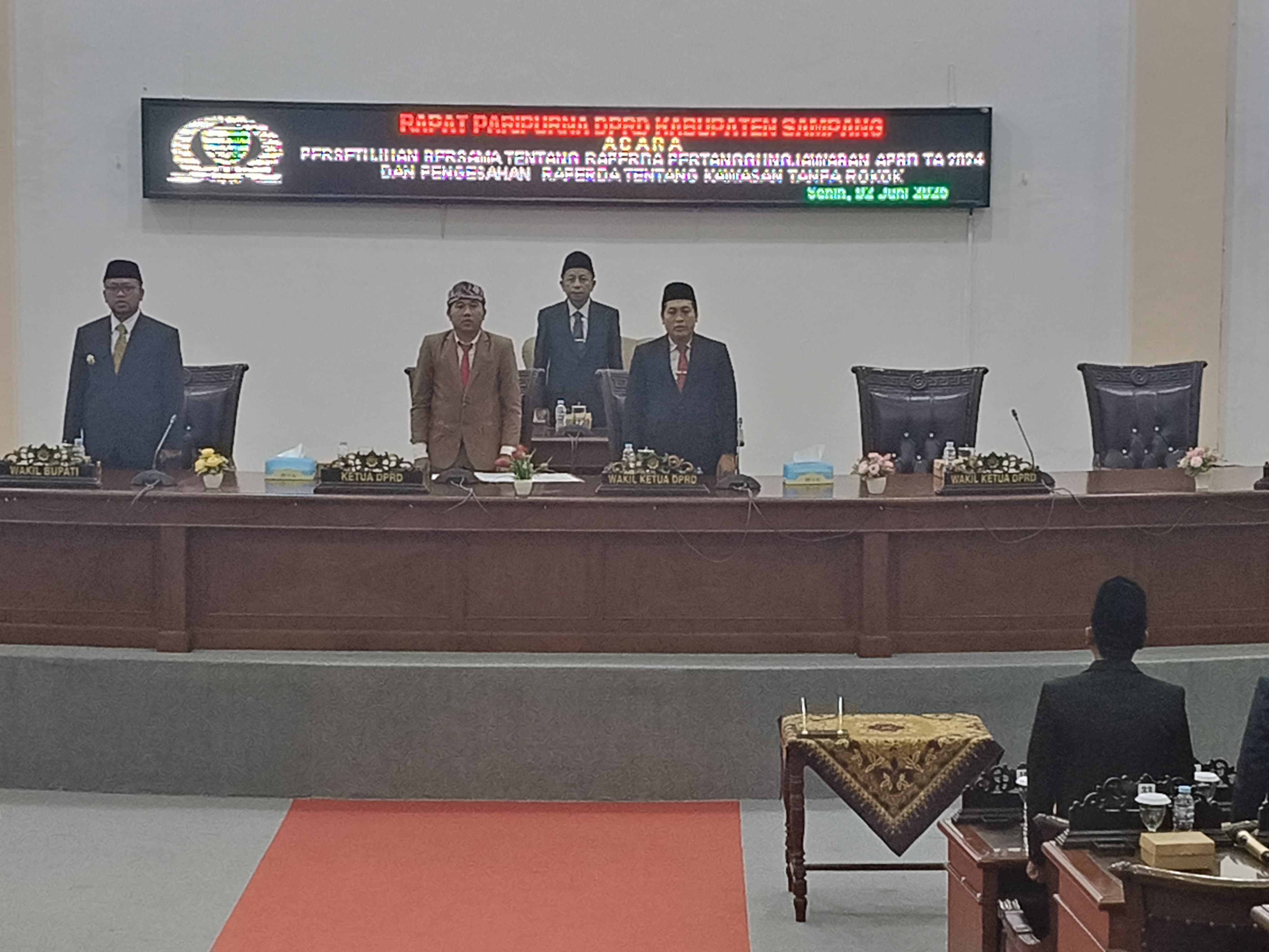 DPRD Gelar rapat Paripurna Pertanggungjawaban APBD 2024 dan  Raperda kawasan Tanpa Rokok